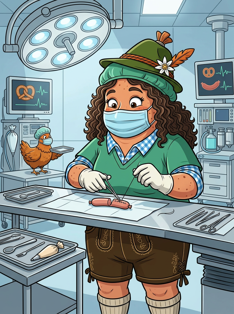 Susan illustrated as a doctor in a medical or clinical setting.